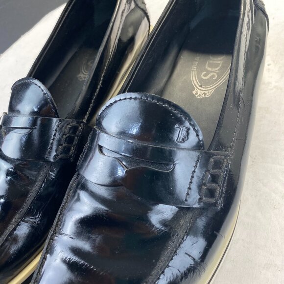 TOD’S Women's Leather Driving Loafer Pebble Size 38 1/2‎ US - Picture 10 of 10